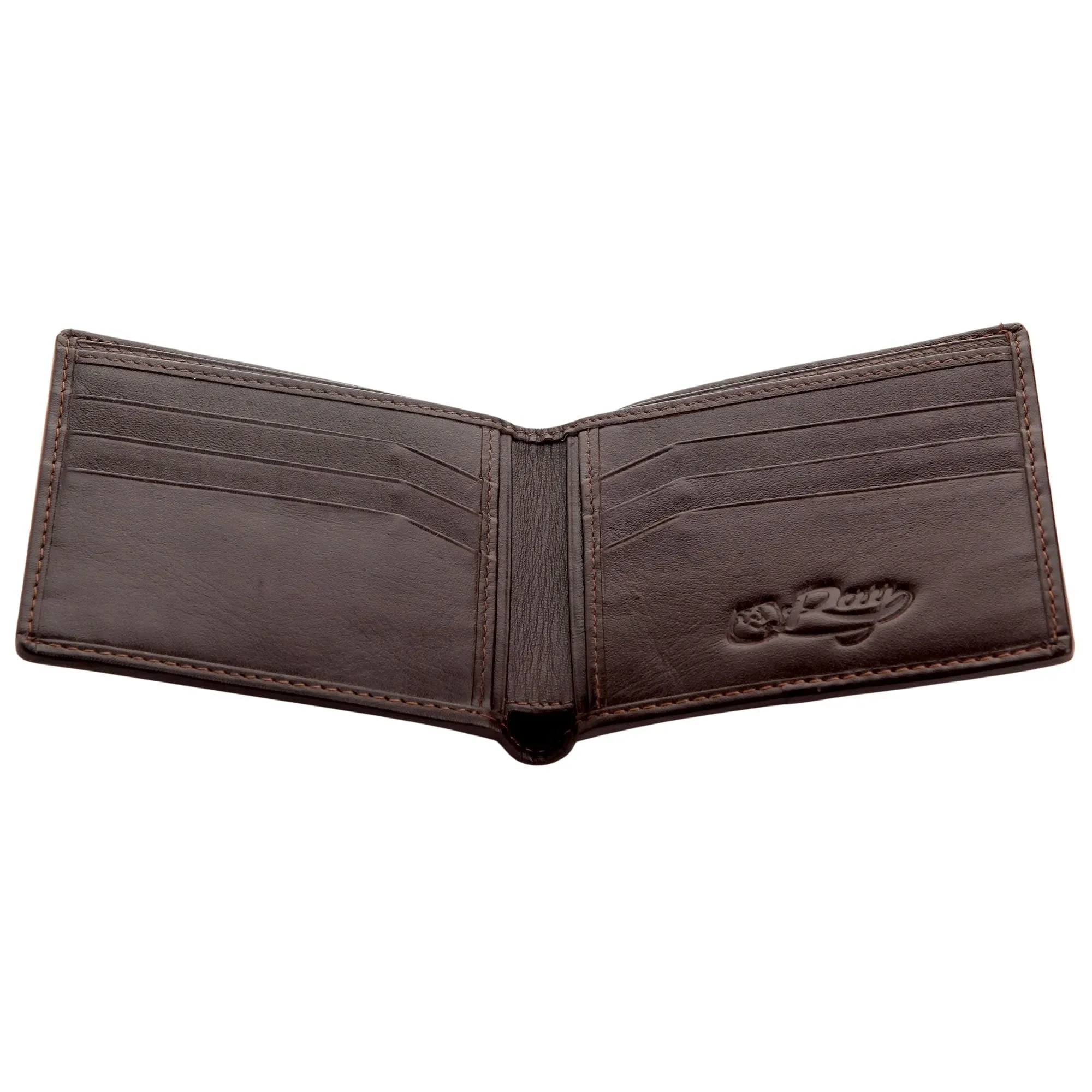 Genuine Brown Polished Stingray Skin Leather Men's Wallet