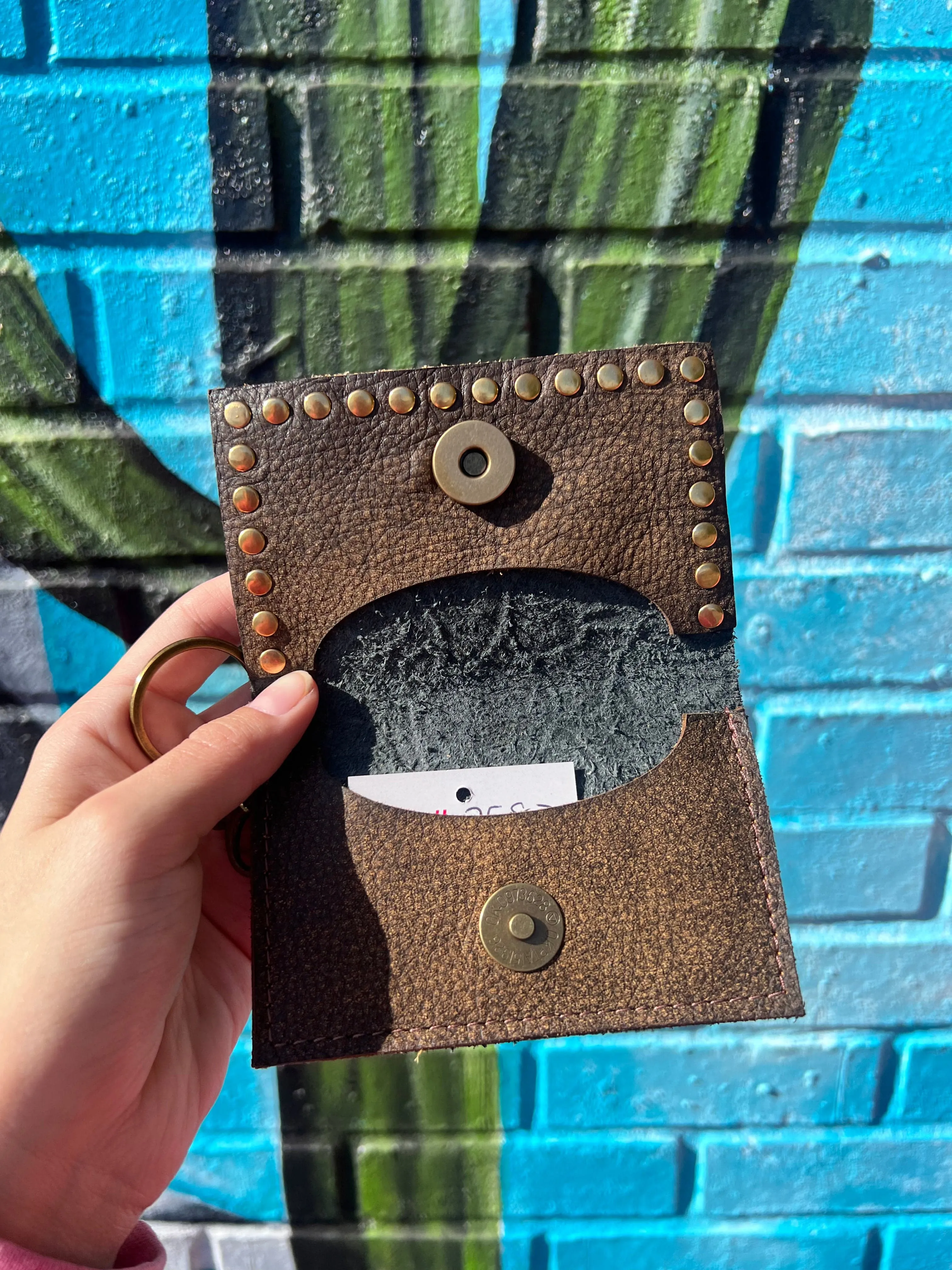 Genuine Leather Keychain Card Holders