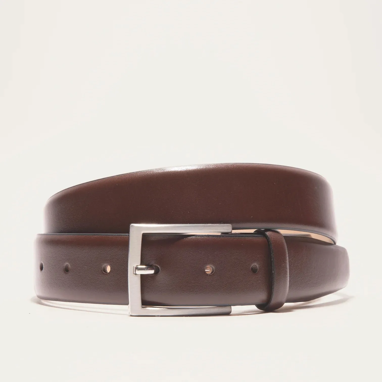 Glazed Calf Skin Belt in Cognac