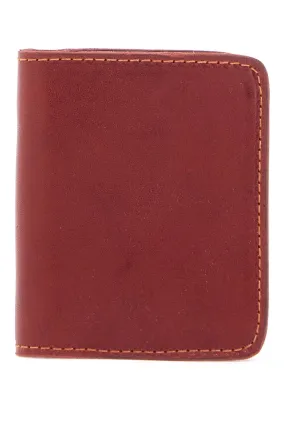 Guidi Elegant Red Kangaroo Leather Wallet With Card Slots