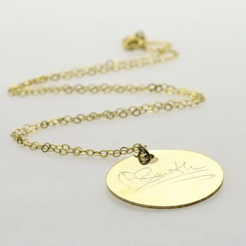 Handwritten Message Necklace - Signature Necklace