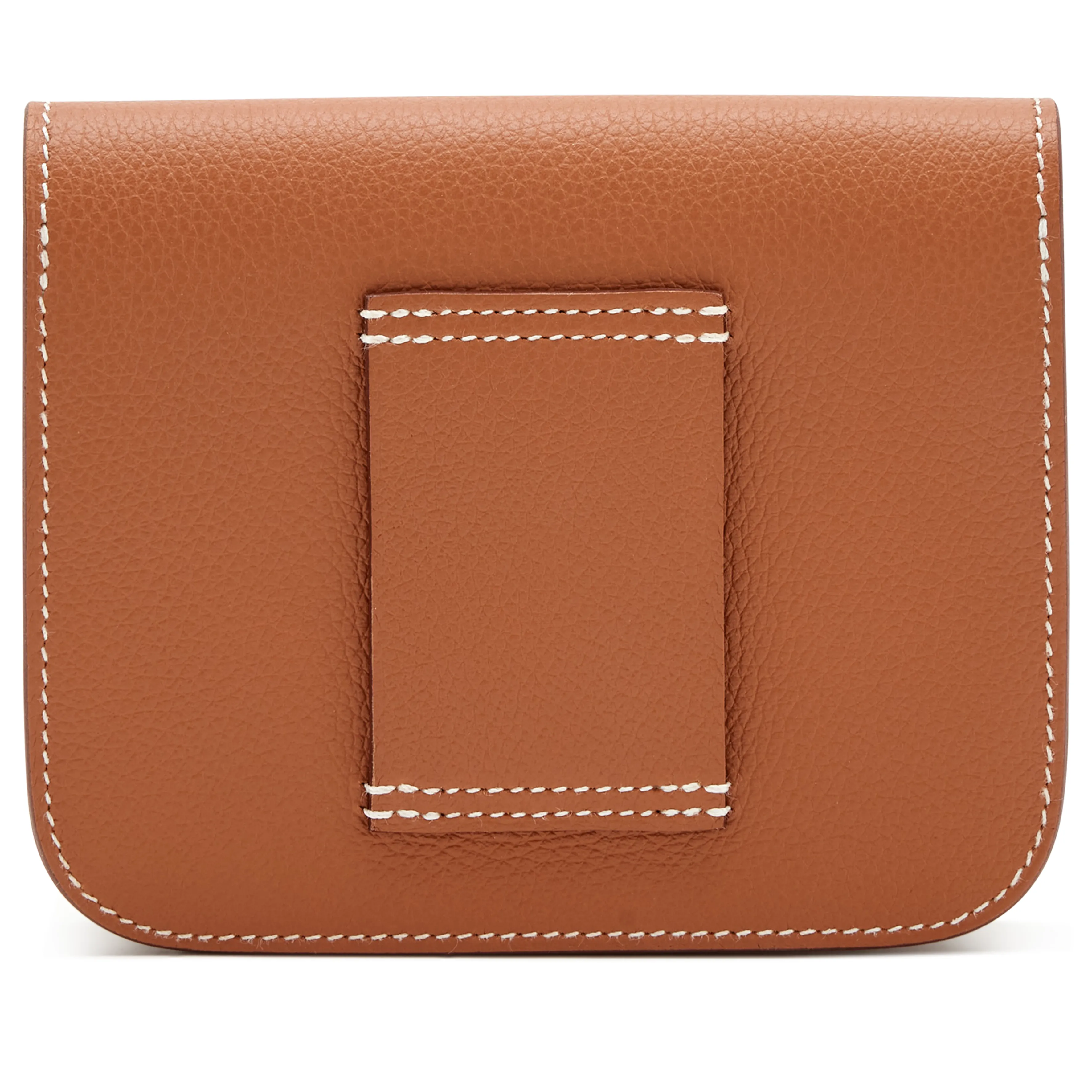 Hermès Gold Evercolor Constance Slim Wallet Palladium Hardware, 2023