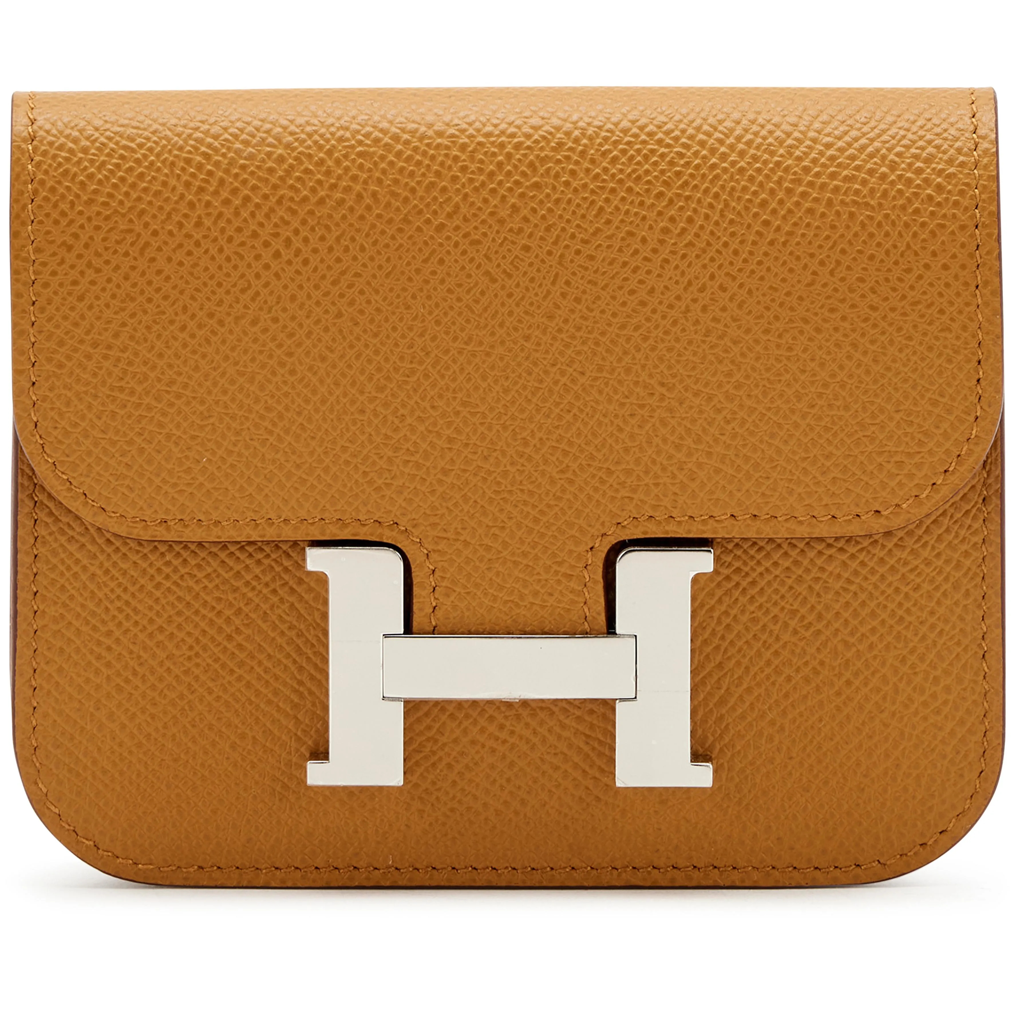 Hermès Sesame Epsom Constance Slim Wallet Palladium Hardware, 2023