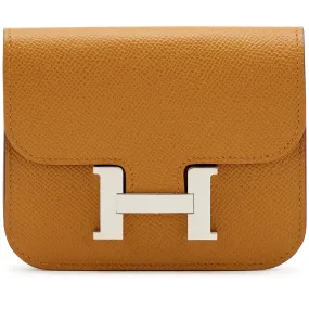 Hermès Sesame Epsom Constance Slim Wallet Palladium Hardware, 2023