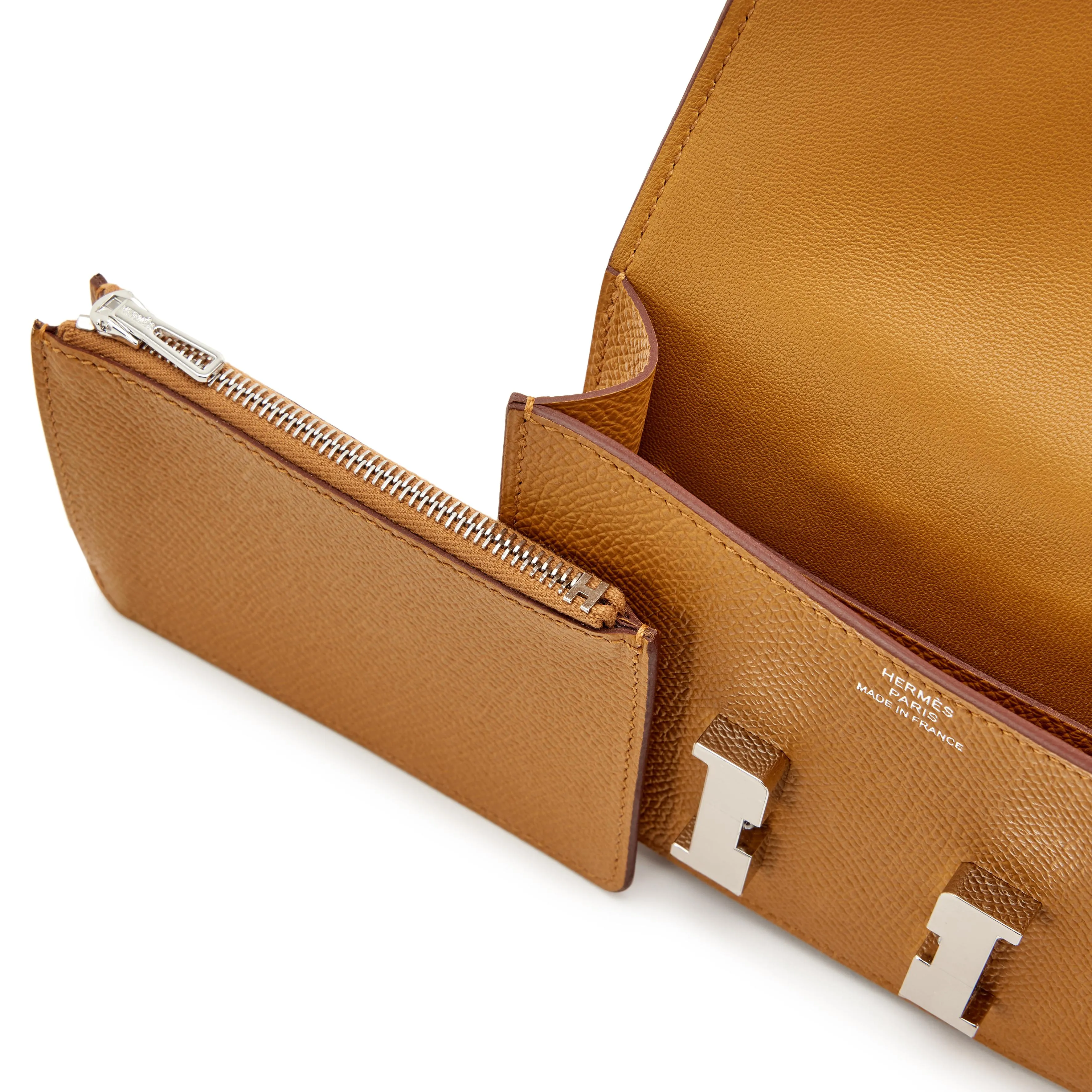 Hermès Sesame Epsom Constance Slim Wallet Palladium Hardware, 2023