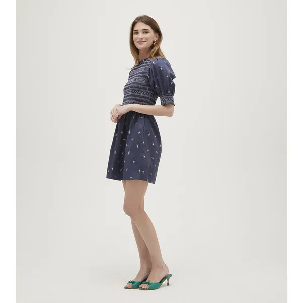 Hill House Home Women's Vivi Nap Dress, Petite Fleur in Navy