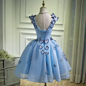 Homecoming Dresses, Blue Homecoming Dresses, Sweet 16 Dress, Sexy Homecoming Dress, Cute Cocktail Dress