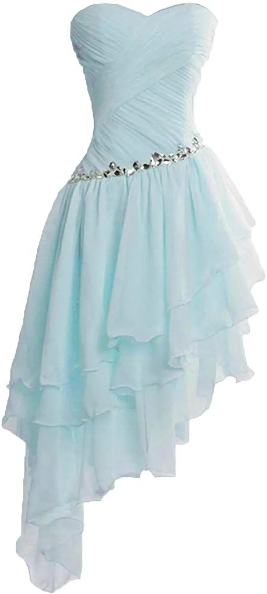 Homecoming Dresses, High Low Chiffon Bridemaid Dresses, Short