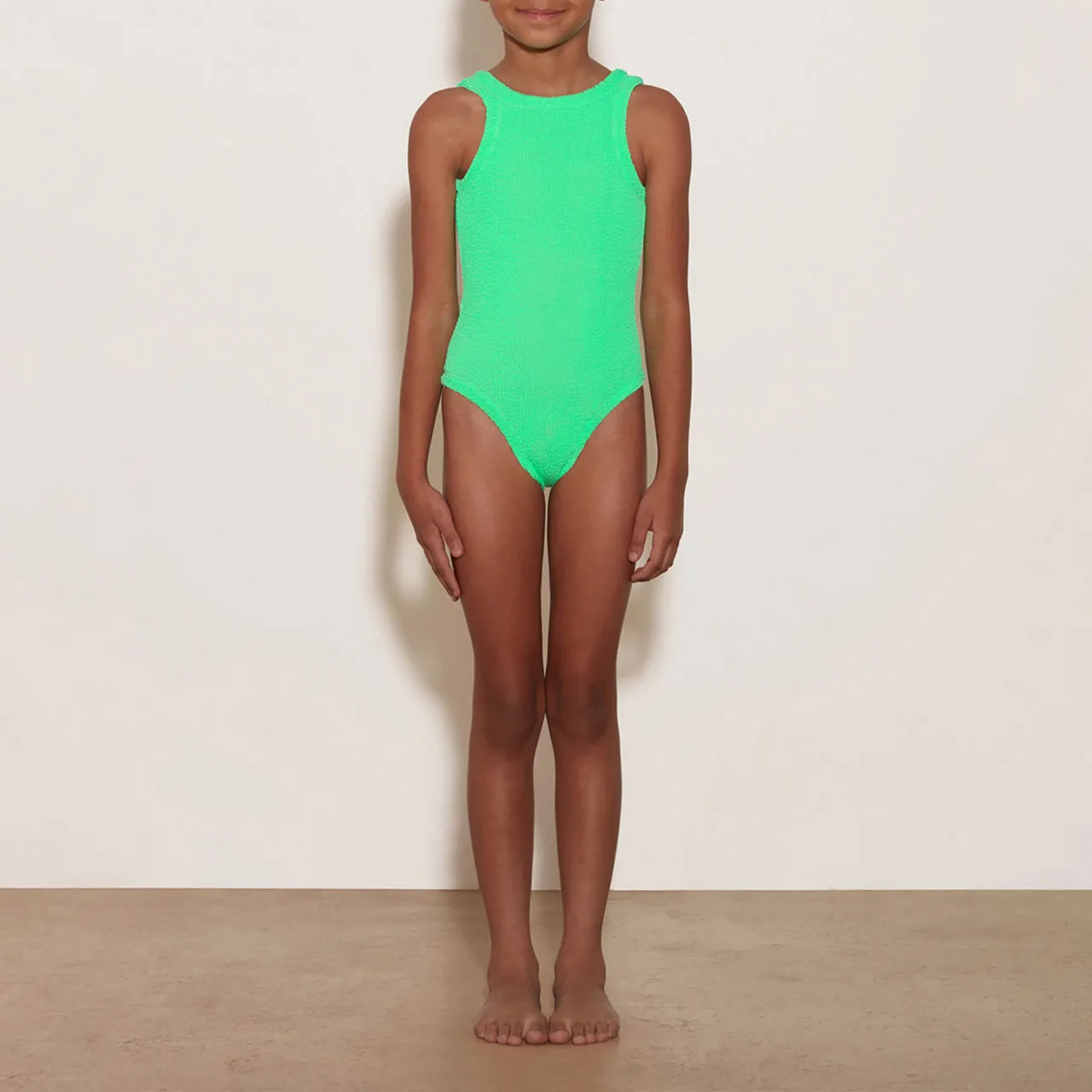 HUNZA G Classic One-Piece Swimsuit 2-6 Years - Lime