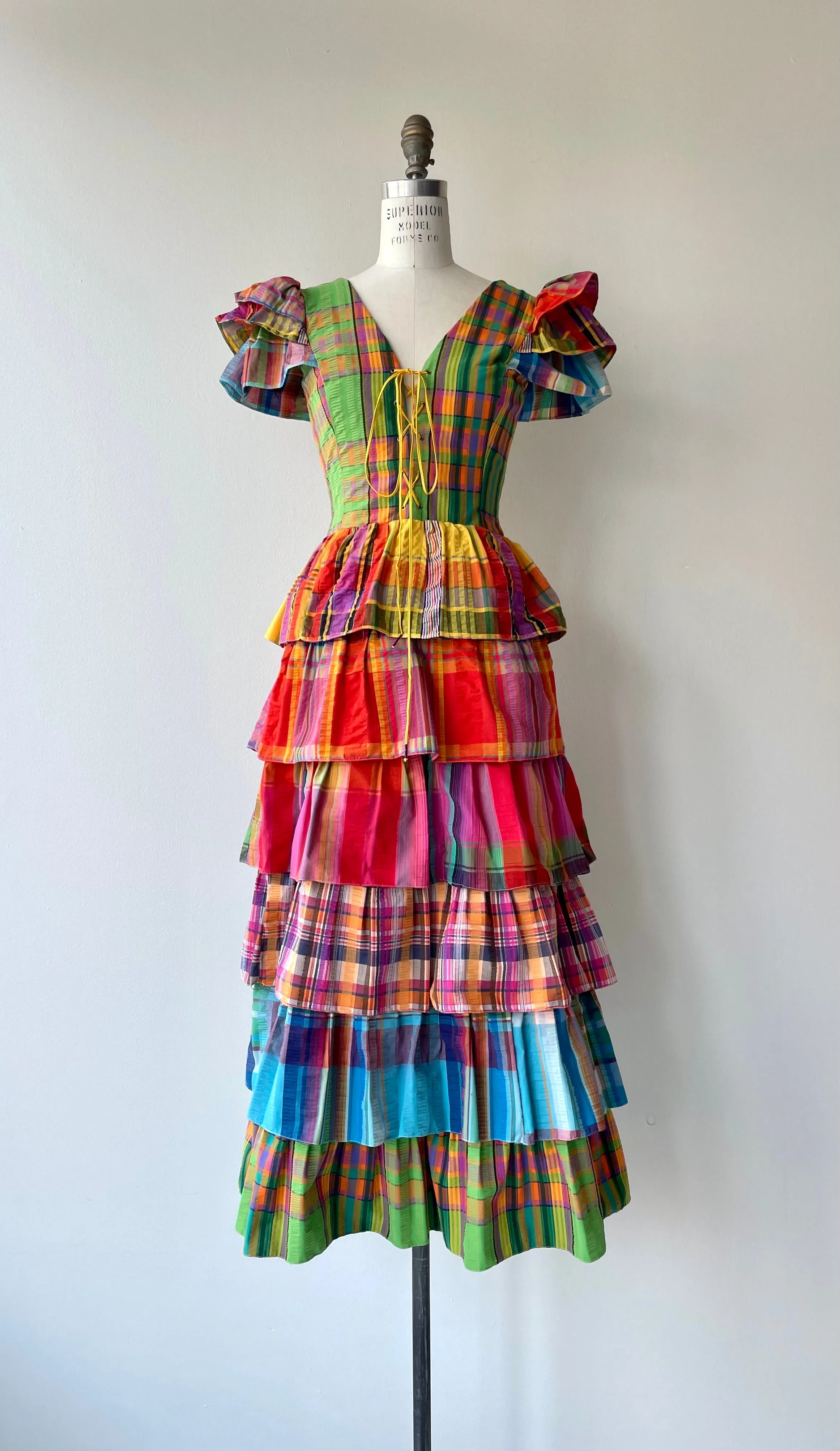 I.Magnin 1960s Madras Dress