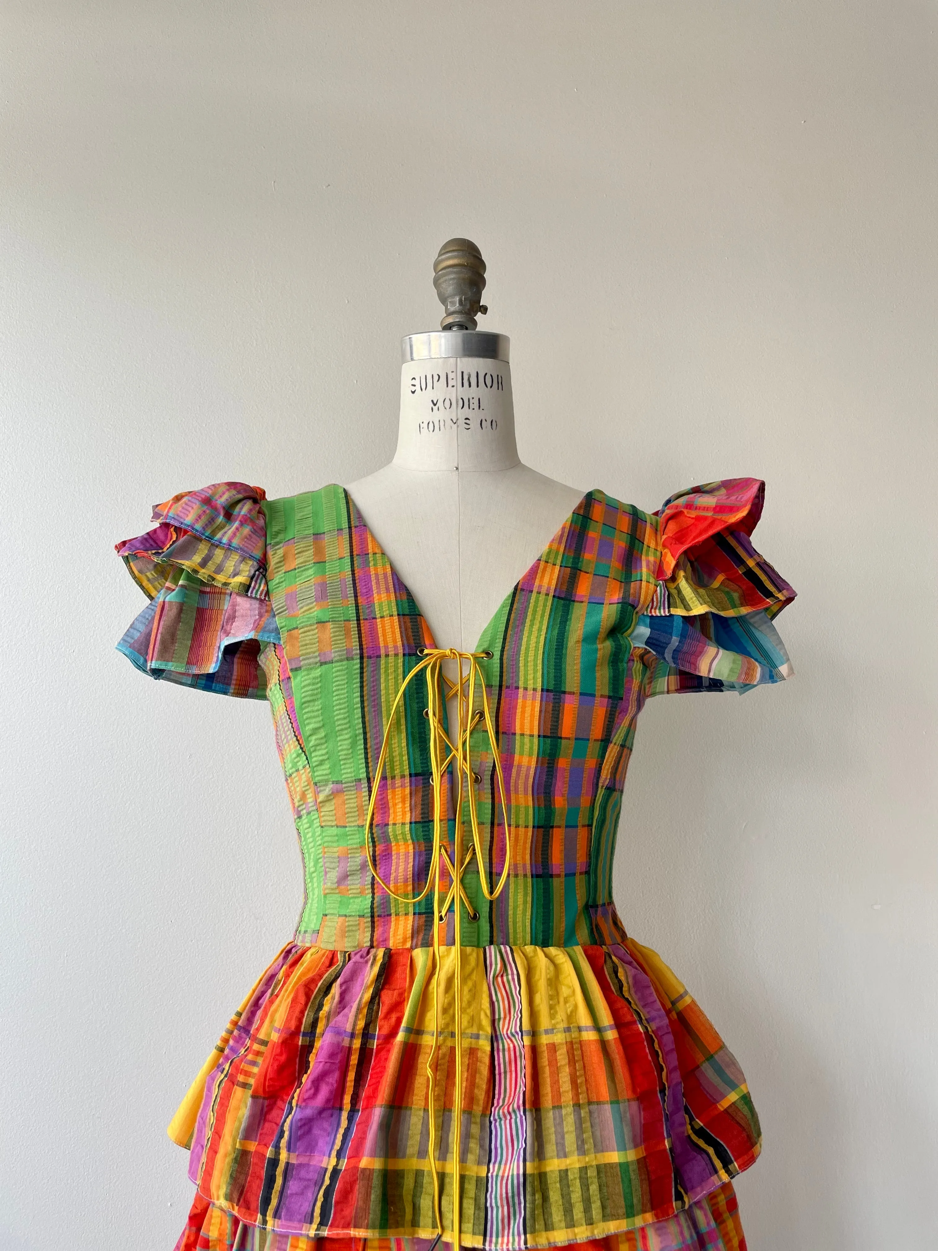 I.Magnin 1960s Madras Dress