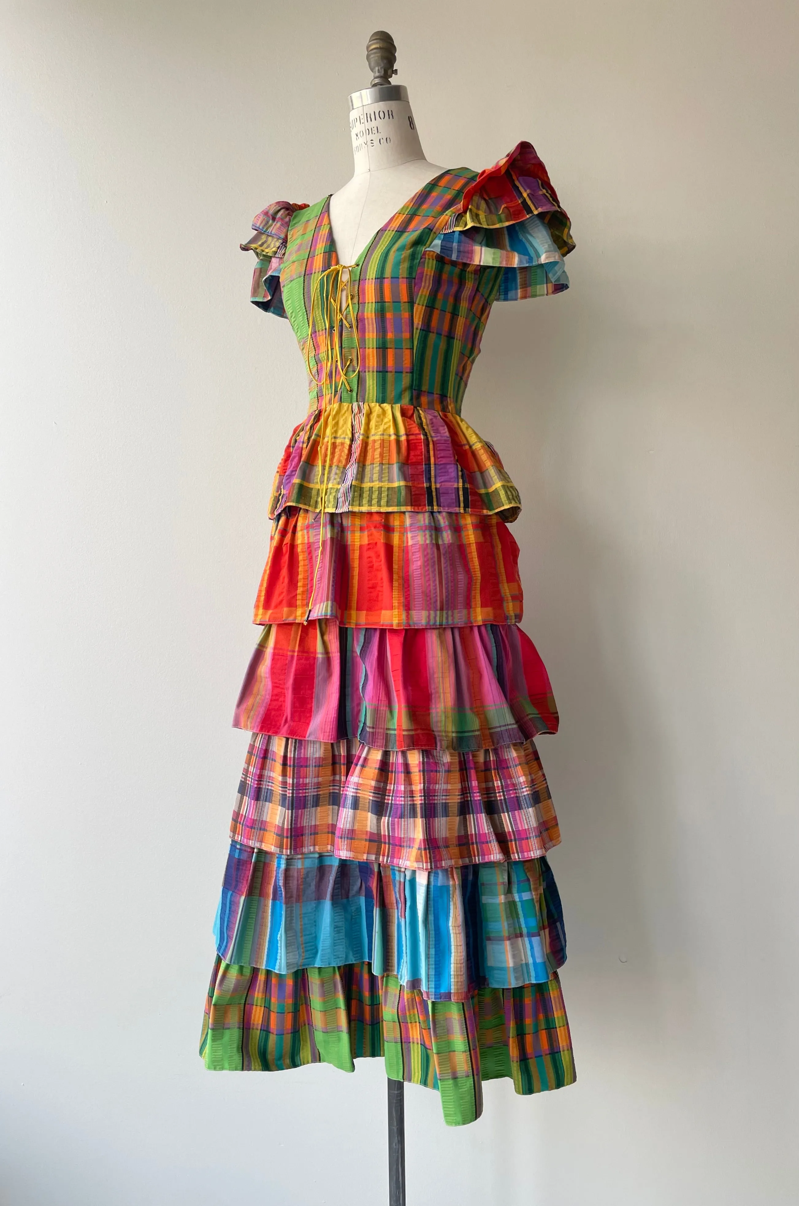 I.Magnin 1960s Madras Dress