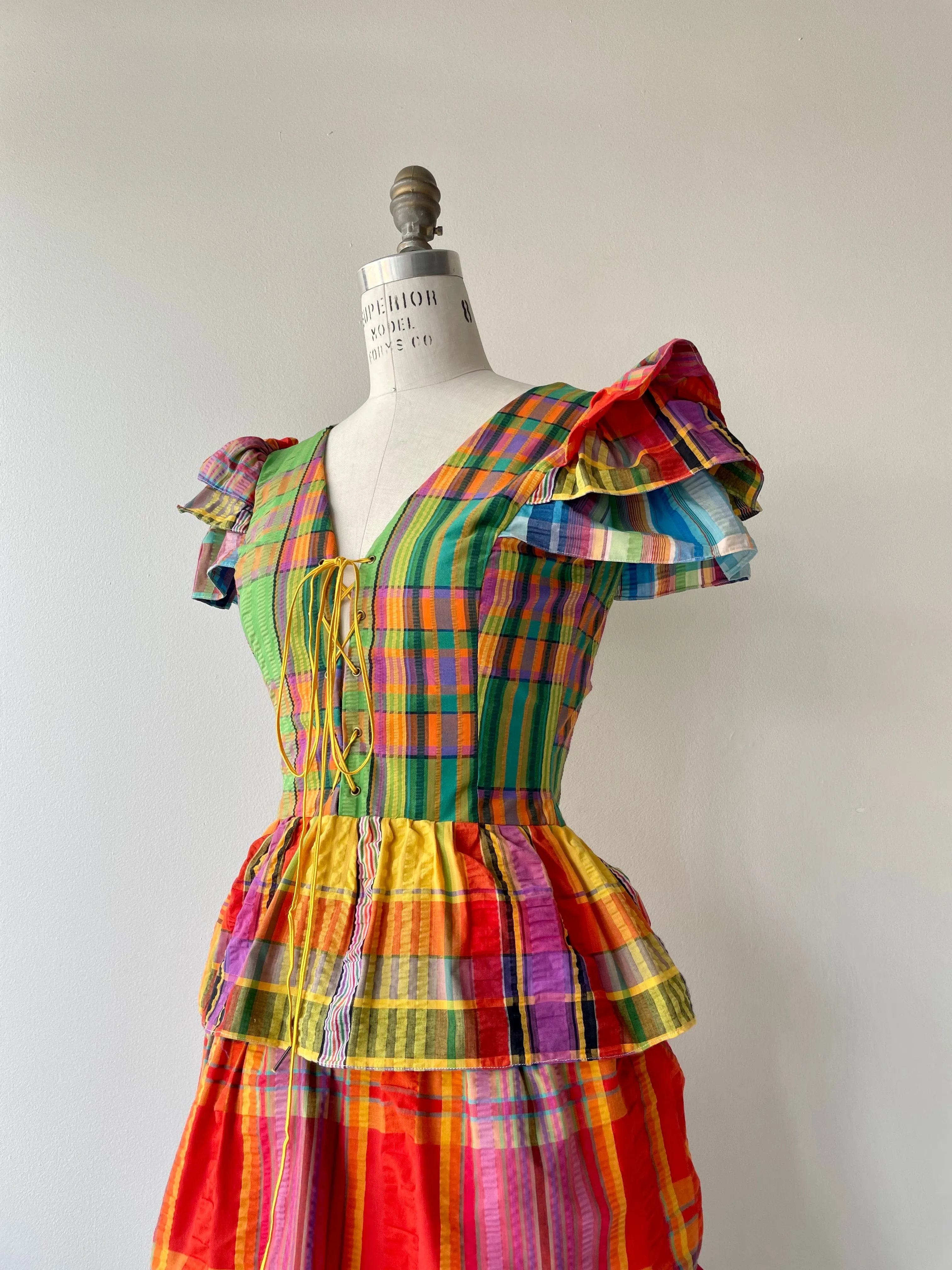 I.Magnin 1960s Madras Dress