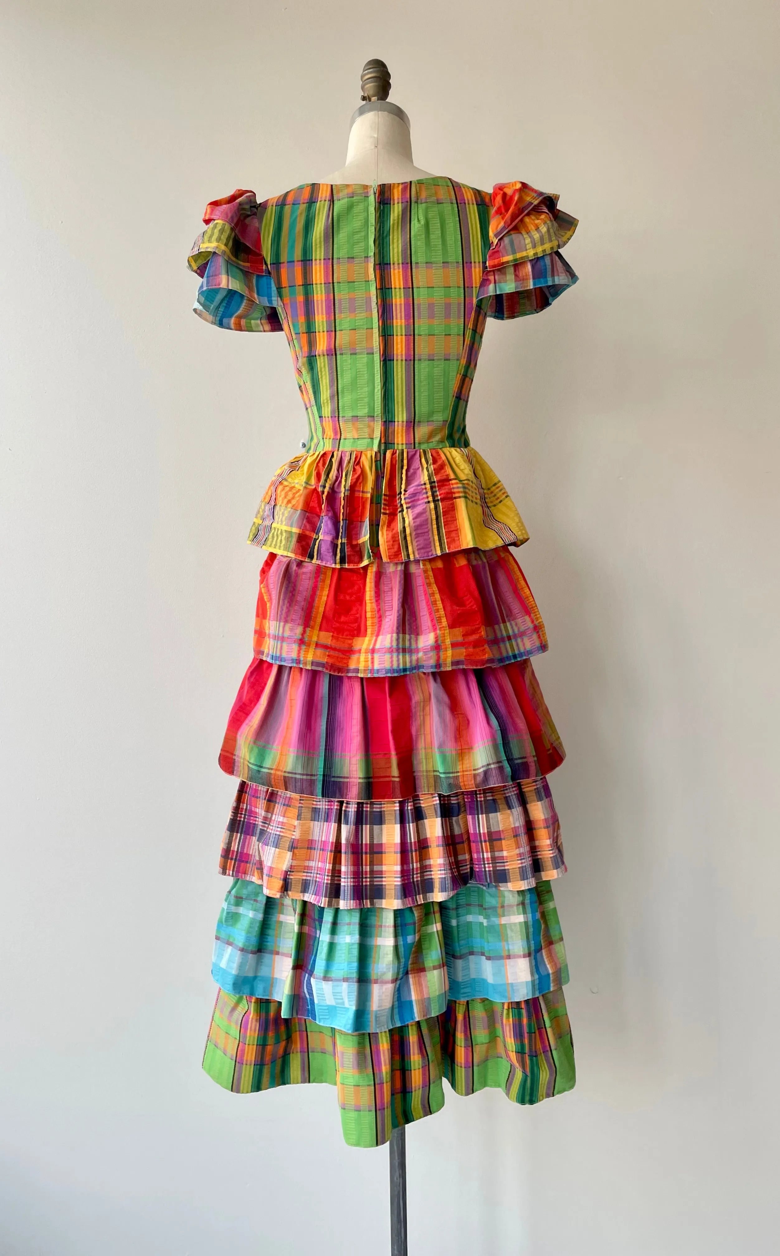 I.Magnin 1960s Madras Dress