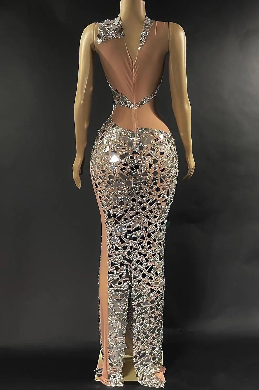 Irreplaceable Diamante Mirror Dress(Ready To Ship)