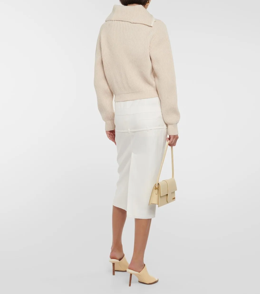 JACQUEMUS  |Wool Long Sleeves Plain V-neck & Crew neck