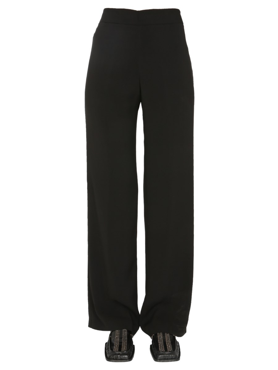 JIL SANDER    VISCOSE BLEND STRETCH PALAZZO PANTS