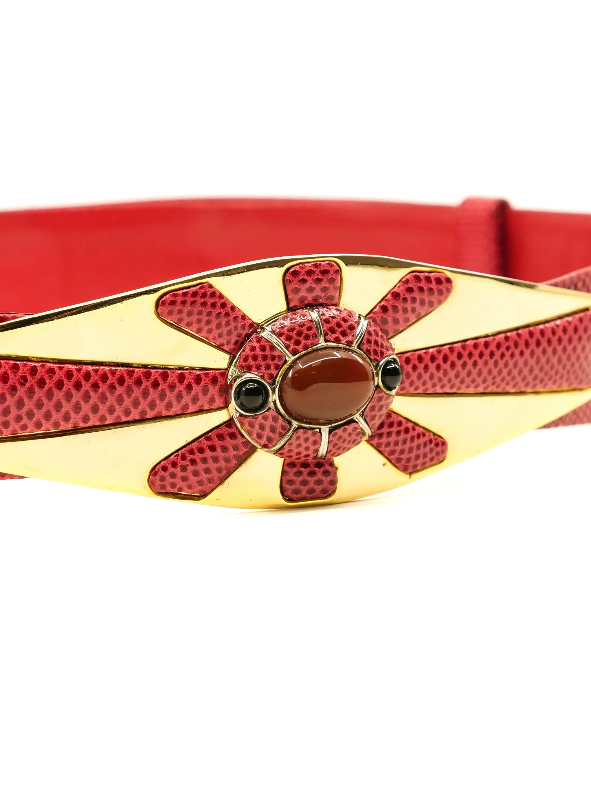 Judith Leiber Lizard Skin Belt