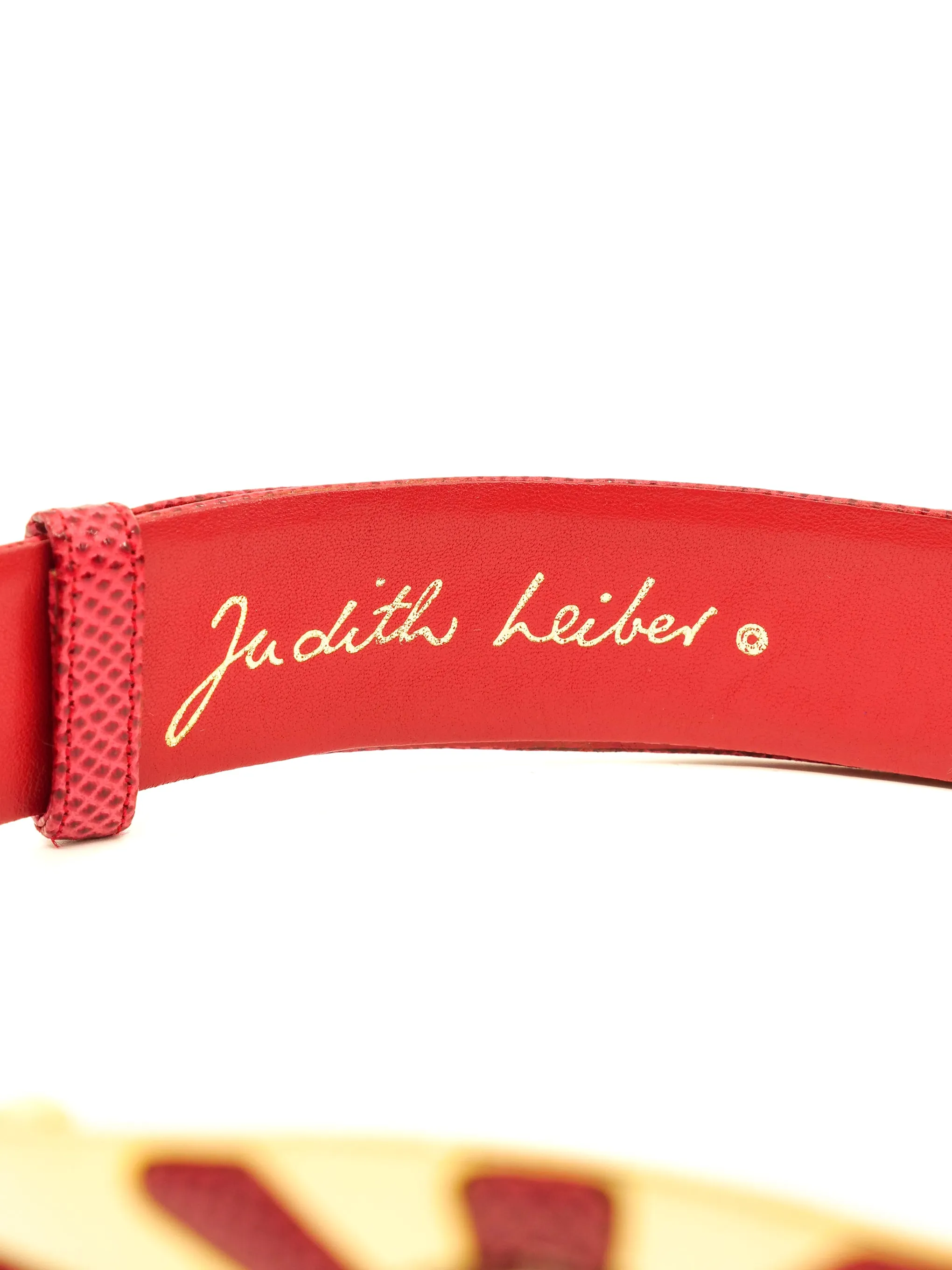 Judith Leiber Lizard Skin Belt