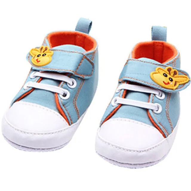 Kids Baby Boys Giraffe Canvas Anti-slip Infant Soft Sole Baby First Walkers Toddler Shoes