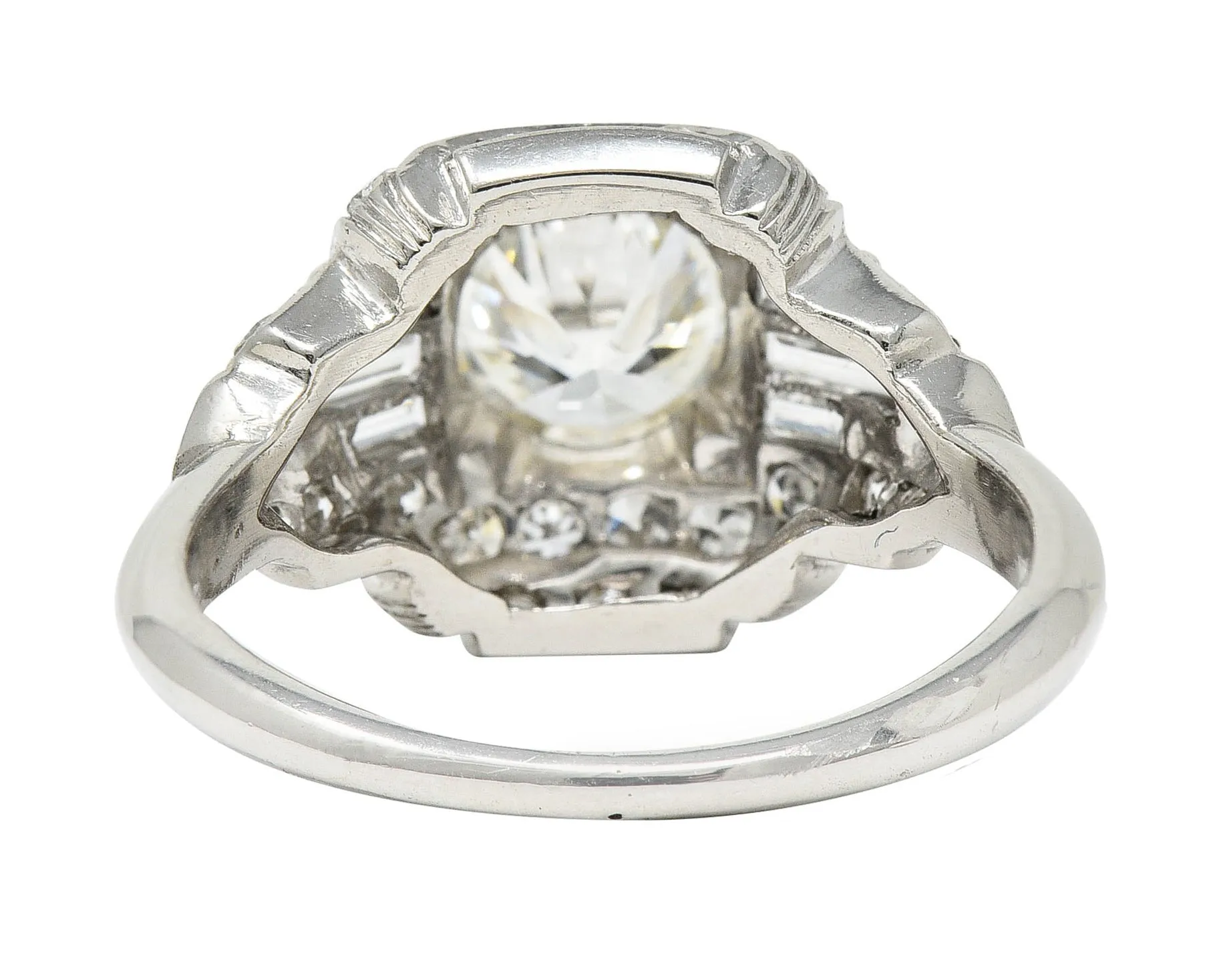 Late Art Deco 2.00 CTW Diamond Platinum Dinner Ring