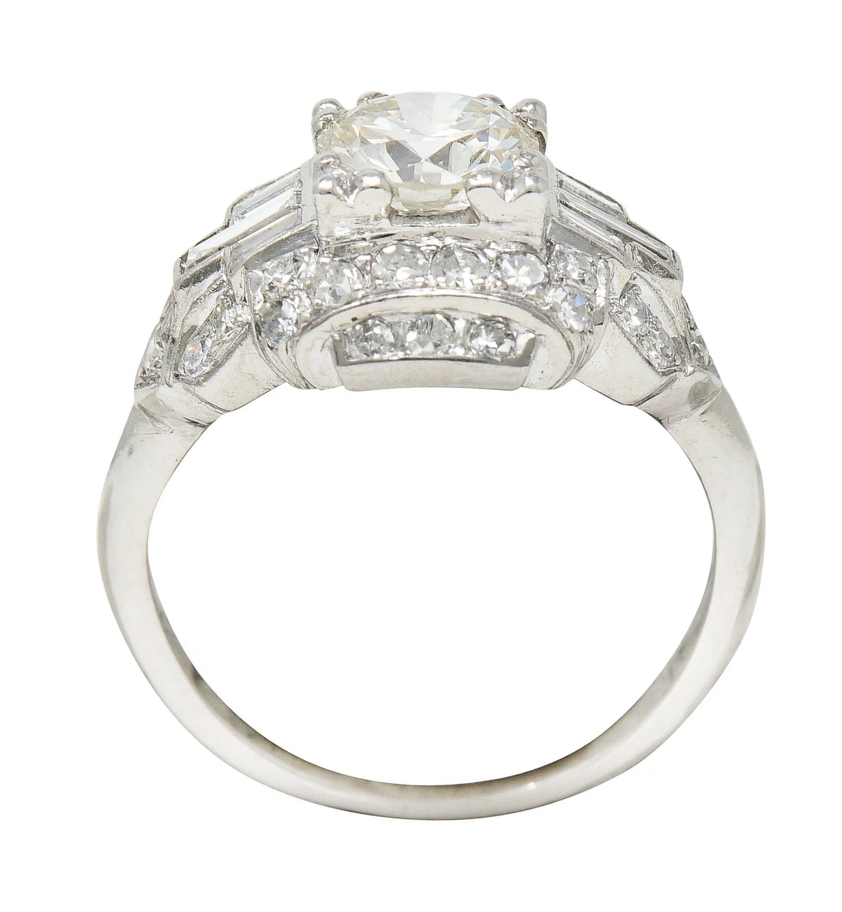 Late Art Deco 2.00 CTW Diamond Platinum Dinner Ring