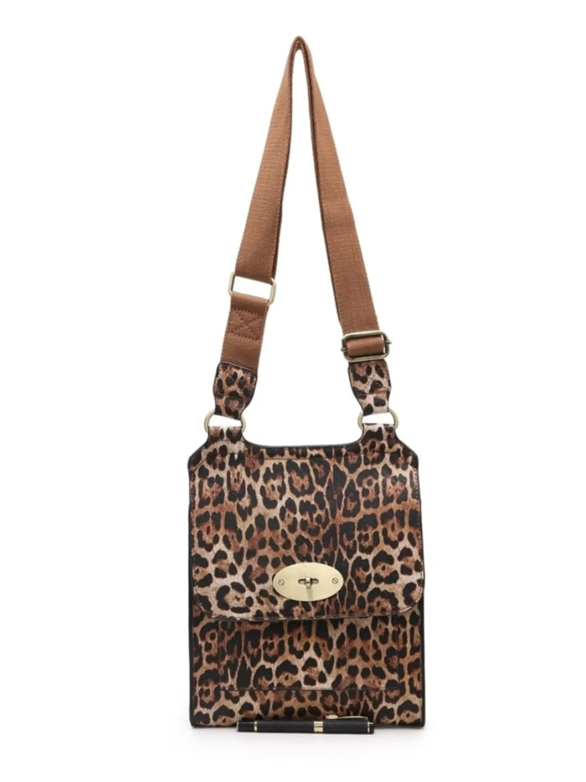 Leopard Print Messenger Bag