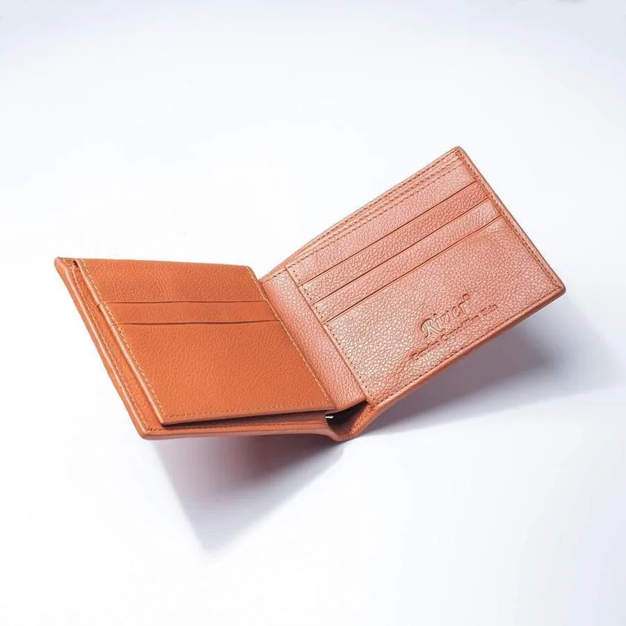 Light Brown Hornback Crocodile Mens Wallet