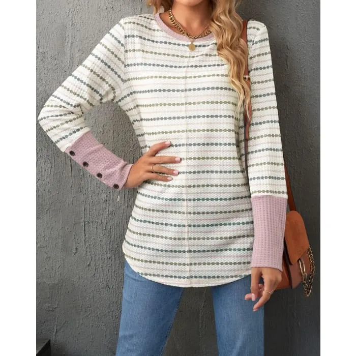 Lightweight Waffle Knit Top