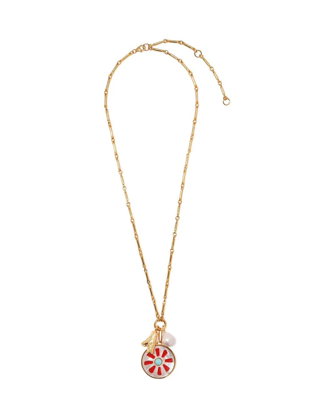 Lizzie Fortunato Equinox Charm Necklace in Gold