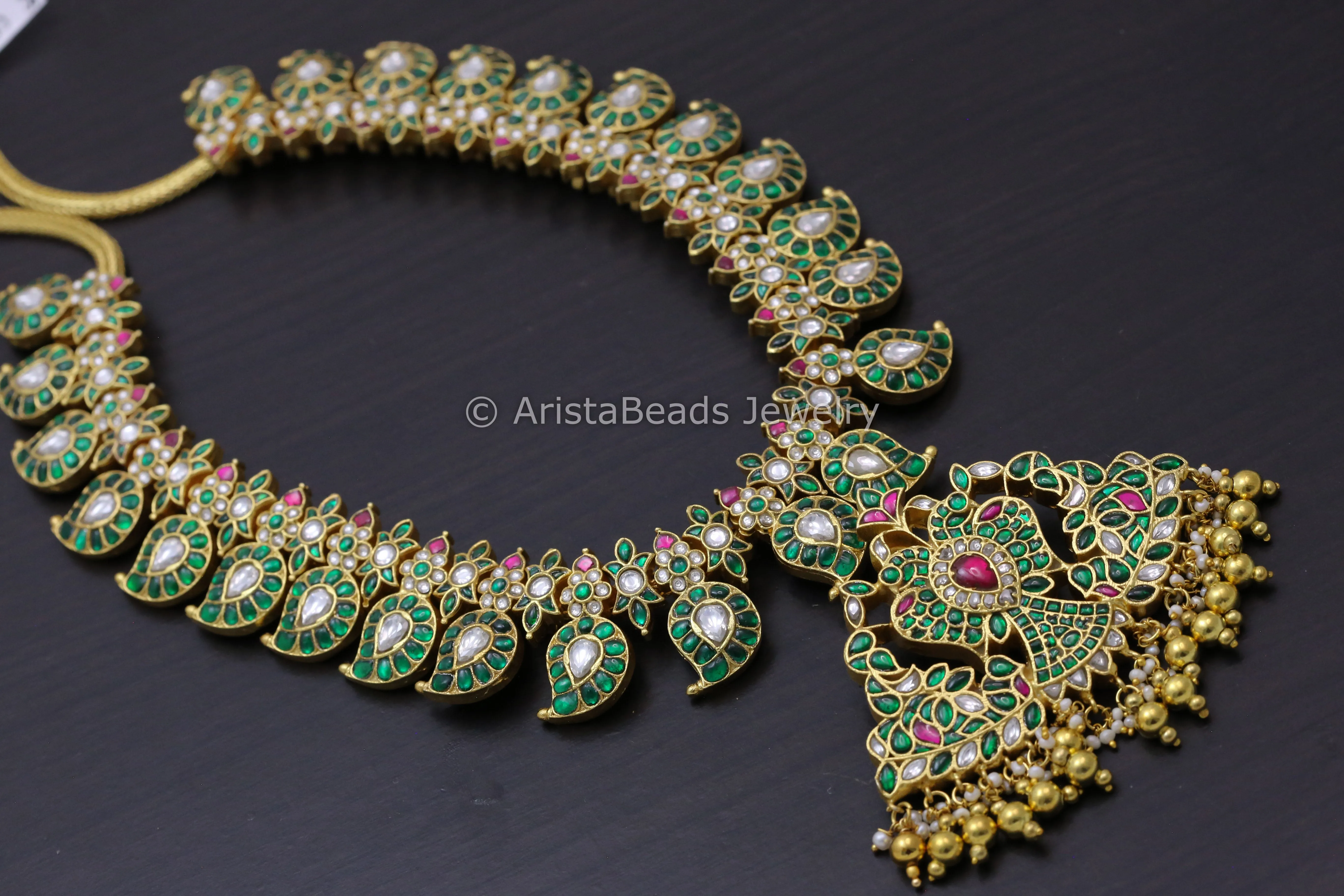 Long 2-in-1 Kundan Jadau Mango Necklace Set