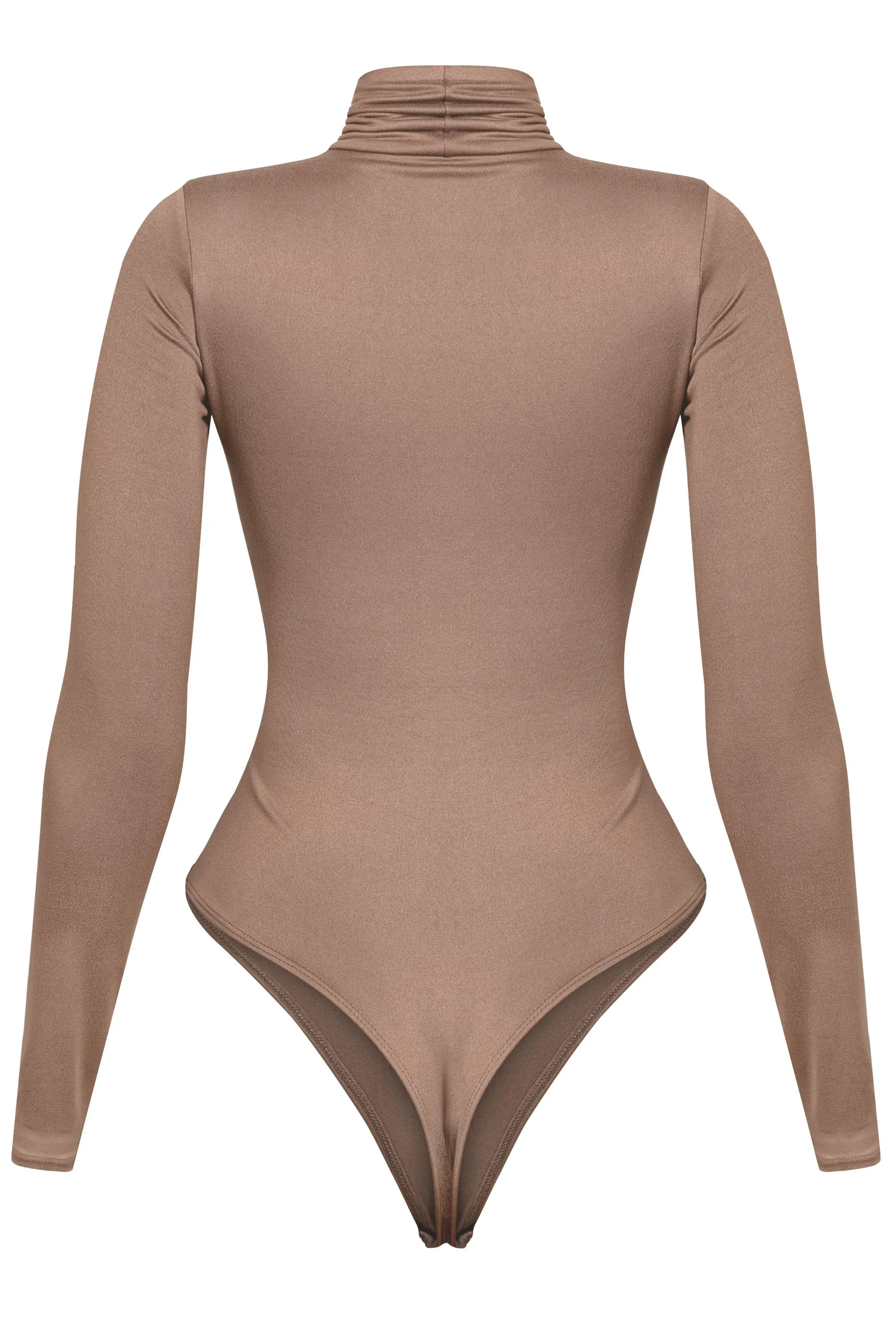 Long Sleeve Turtleneck Bodysuit Mocha