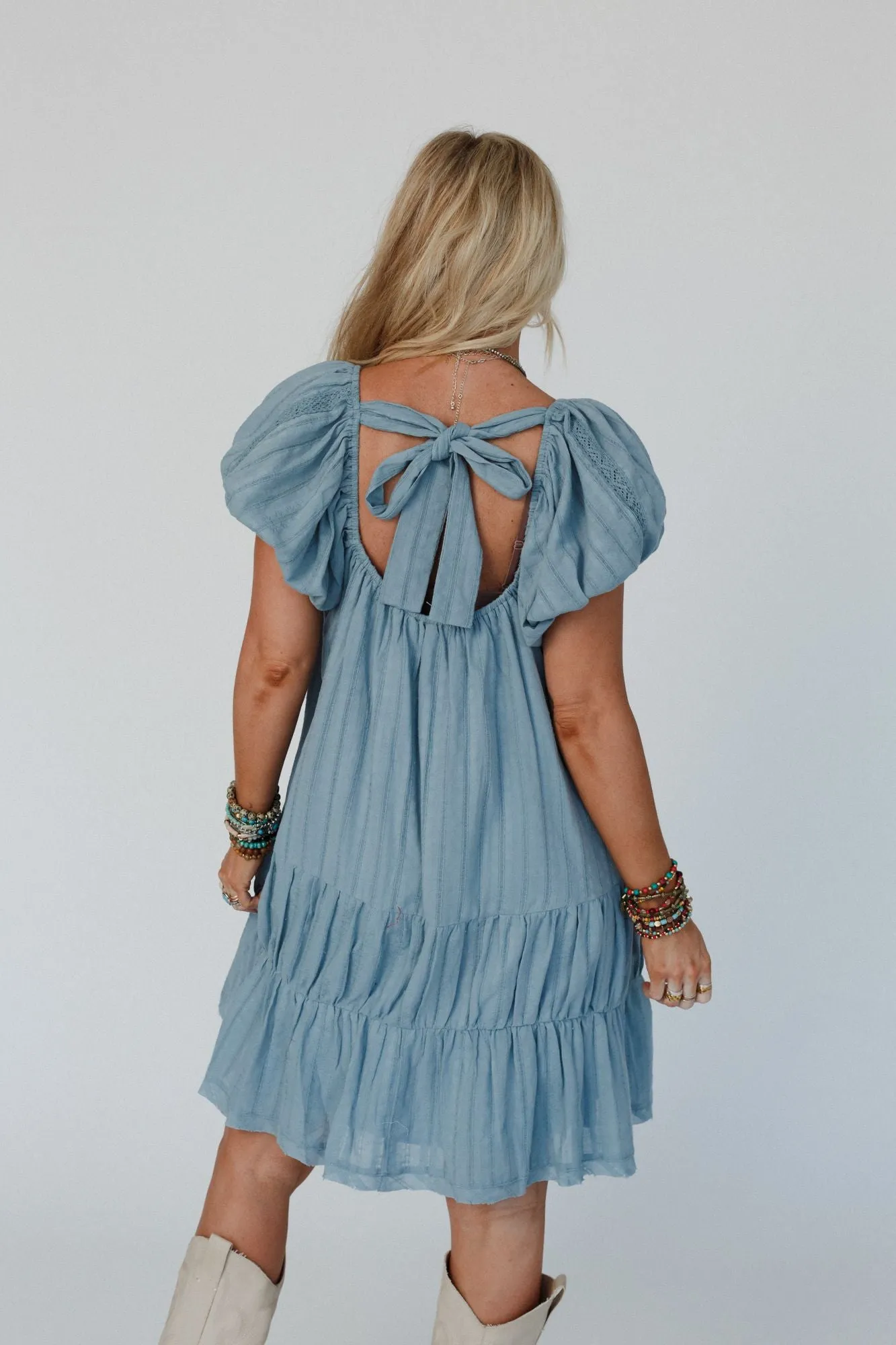 Lounge Luxe Tie Back Dress - Blue