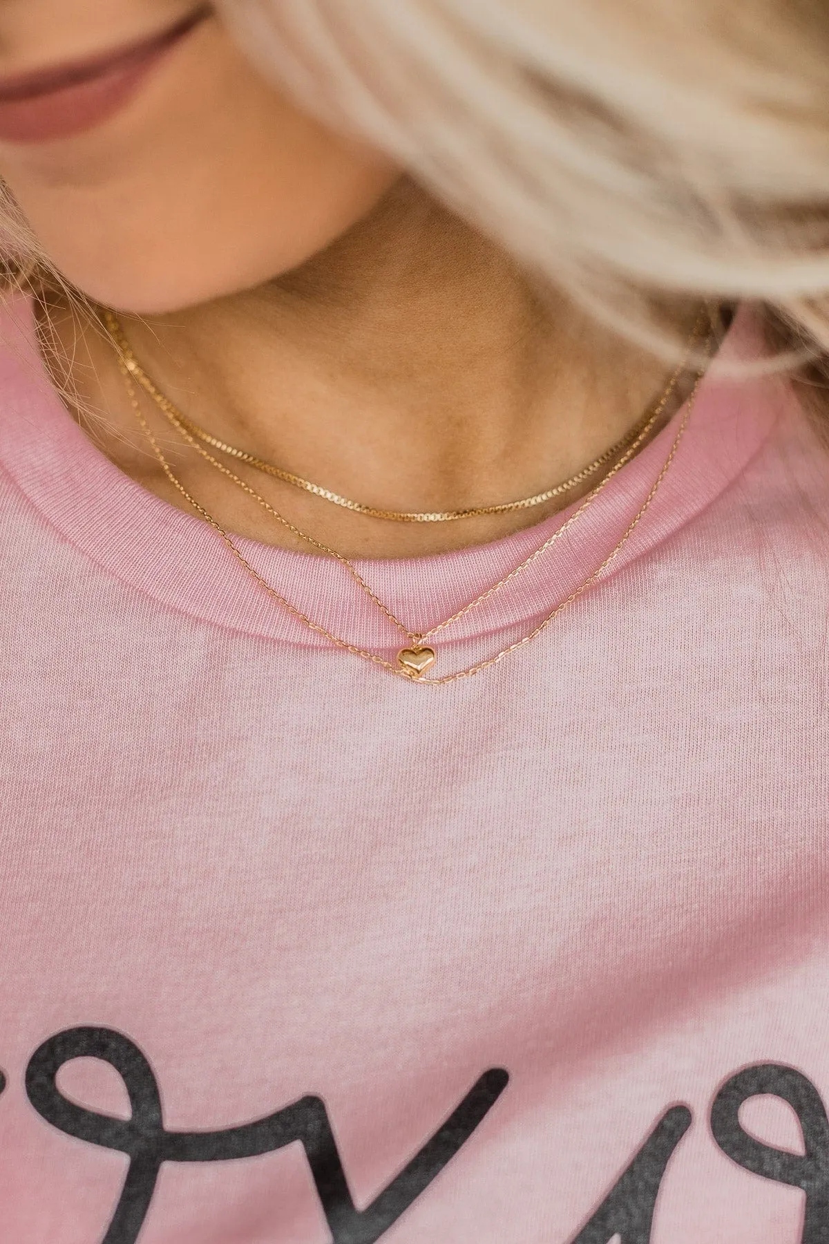 Love For A Lifetime 3-Tier Heart Necklace- Gold