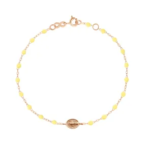 Madone Charm Classic Gigi Mimosa Necklace, Rose Gold, 6.7