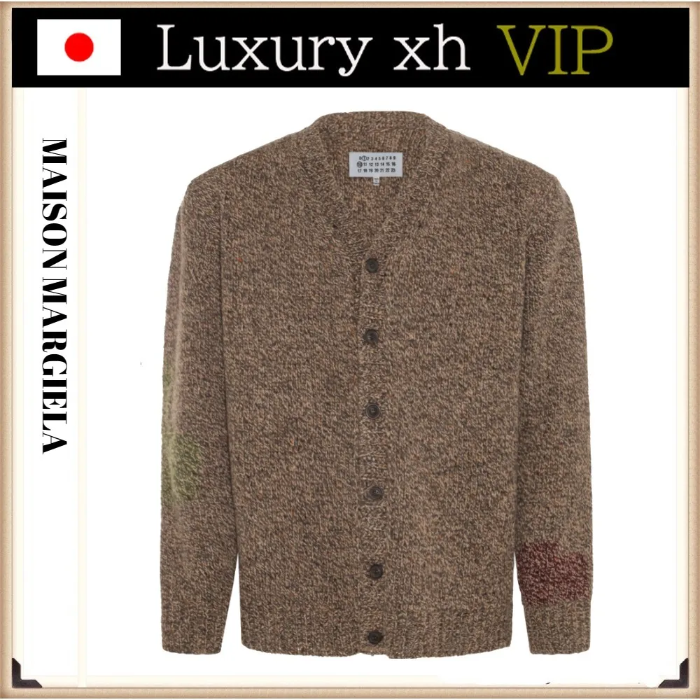 Maison Margiela  |Wool Long Sleeves Plain Cardigans