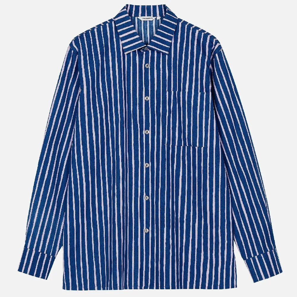 marimekko  |Stripes Unisex Long Sleeves Cotton Shirts