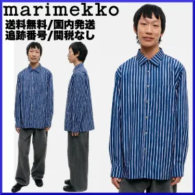 marimekko  |Stripes Unisex Long Sleeves Cotton Shirts