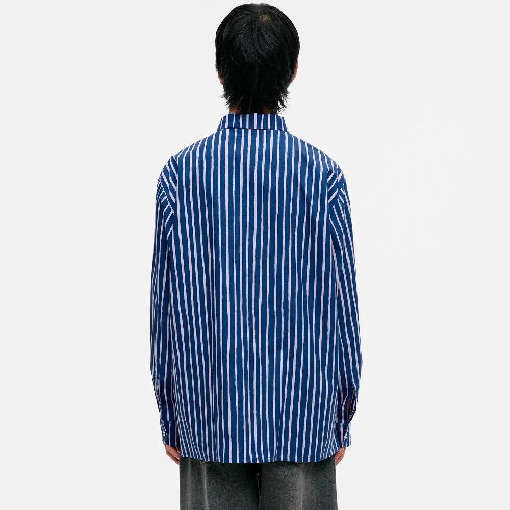 marimekko  |Stripes Unisex Long Sleeves Cotton Shirts