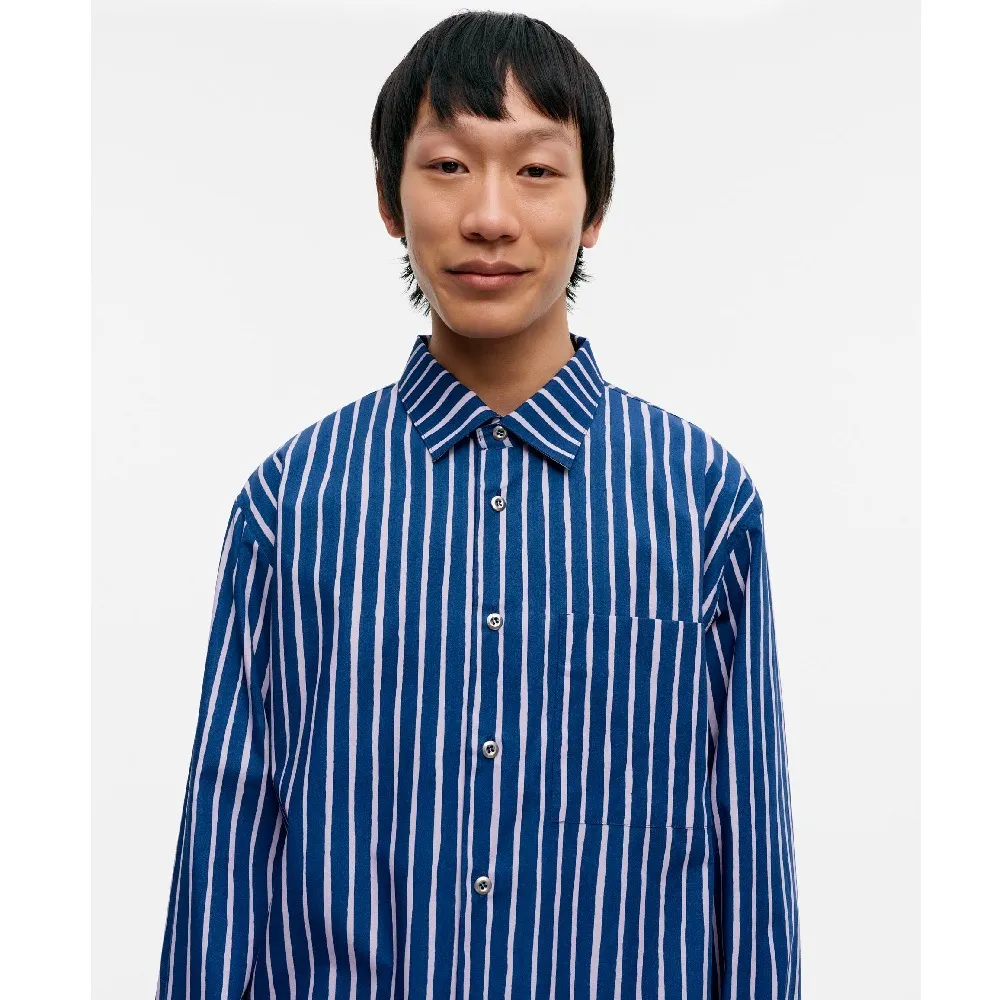 marimekko  |Stripes Unisex Long Sleeves Cotton Shirts