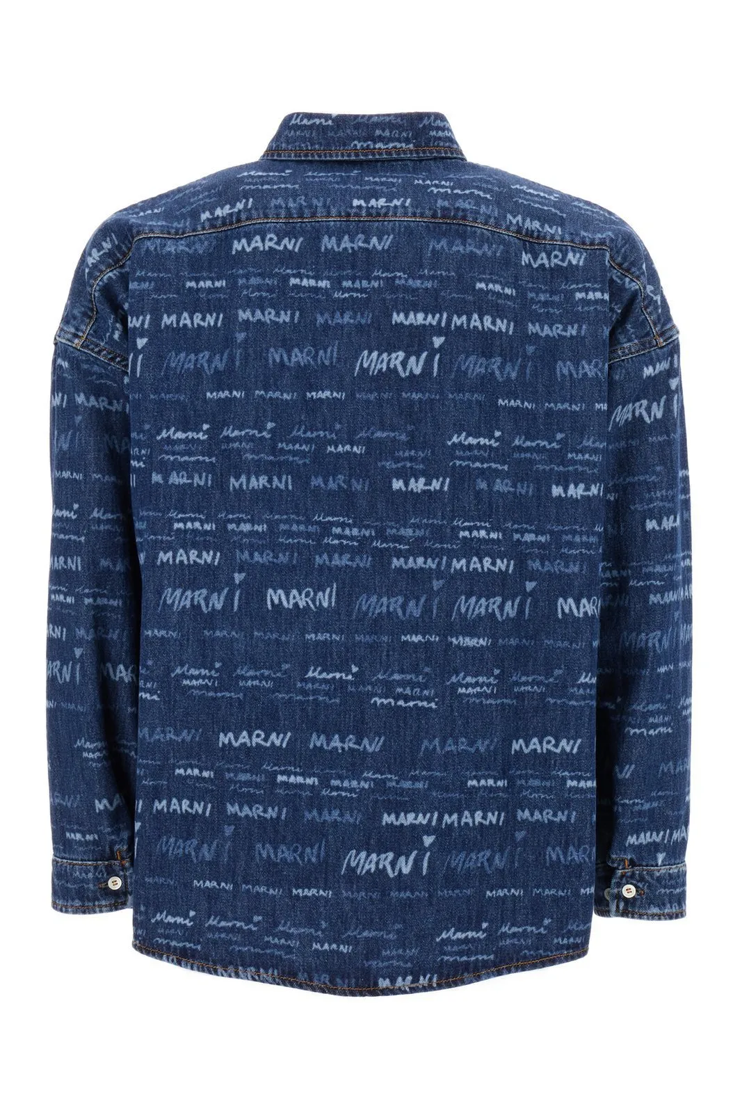 MARNI  |Denim Long Sleeves Cotton Logo Front Button Designers Shirts