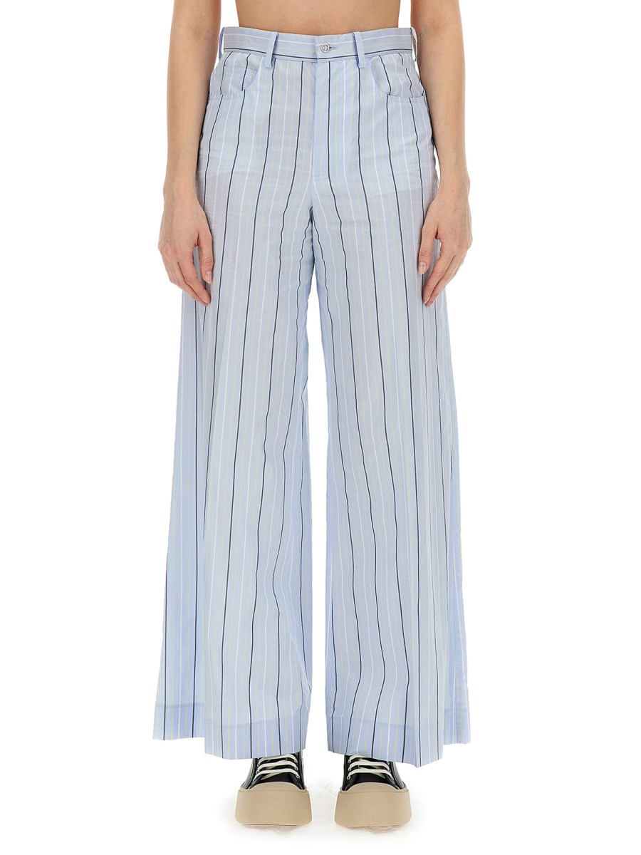 MARNI    PALAZZO PANTS WITH STRIPE PATTERN