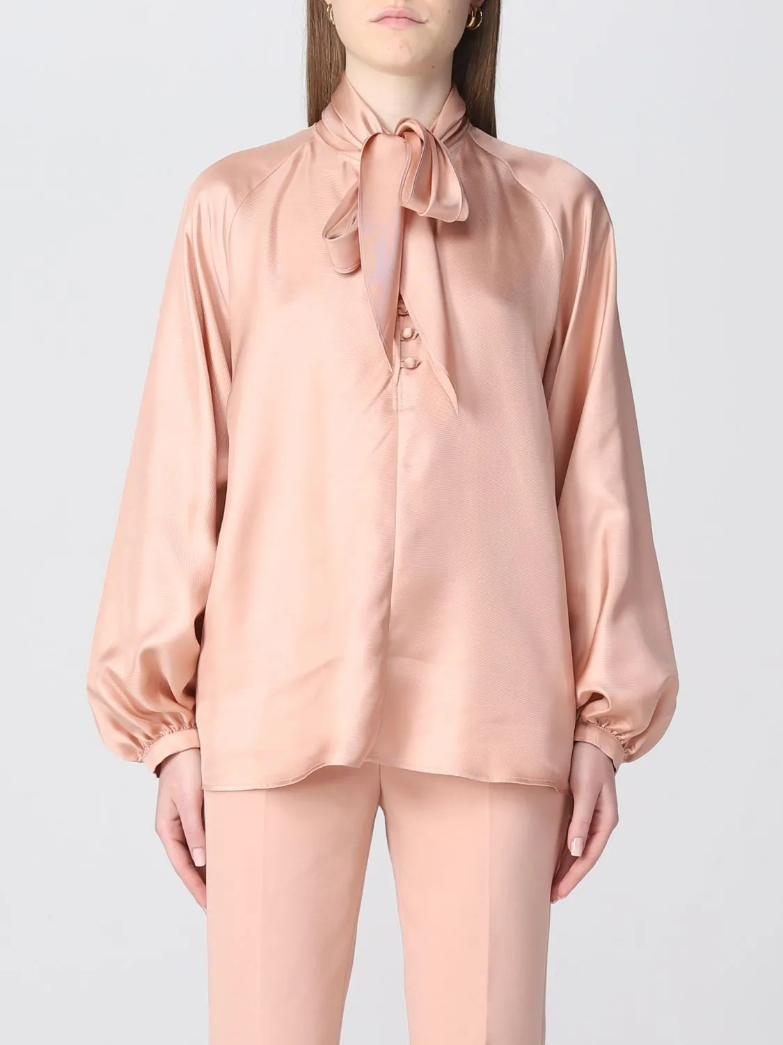 MaxMara  |Silk Long Sleeves Plain Formal Style  Shirts & Blouses