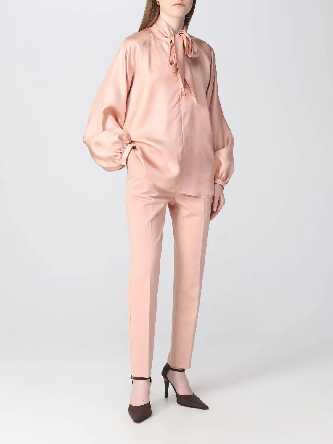 MaxMara  |Silk Long Sleeves Plain Formal Style  Shirts & Blouses