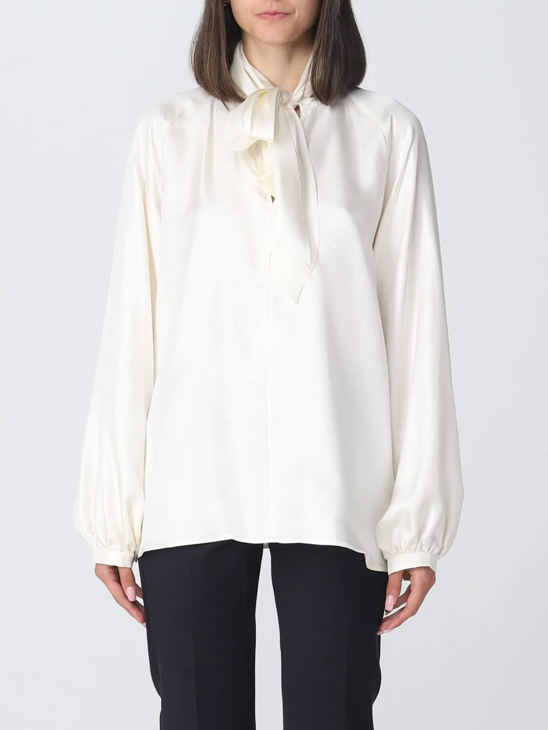 MaxMara  |Silk Long Sleeves Plain Formal Style  Shirts & Blouses