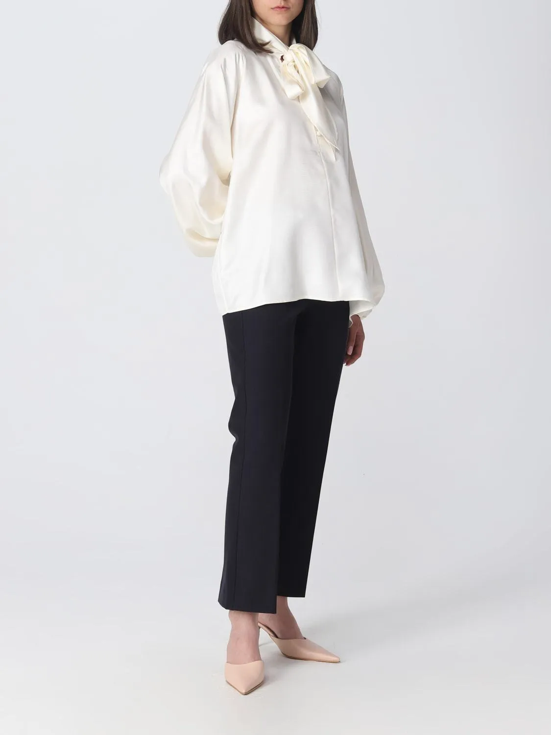 MaxMara  |Silk Long Sleeves Plain Formal Style  Shirts & Blouses