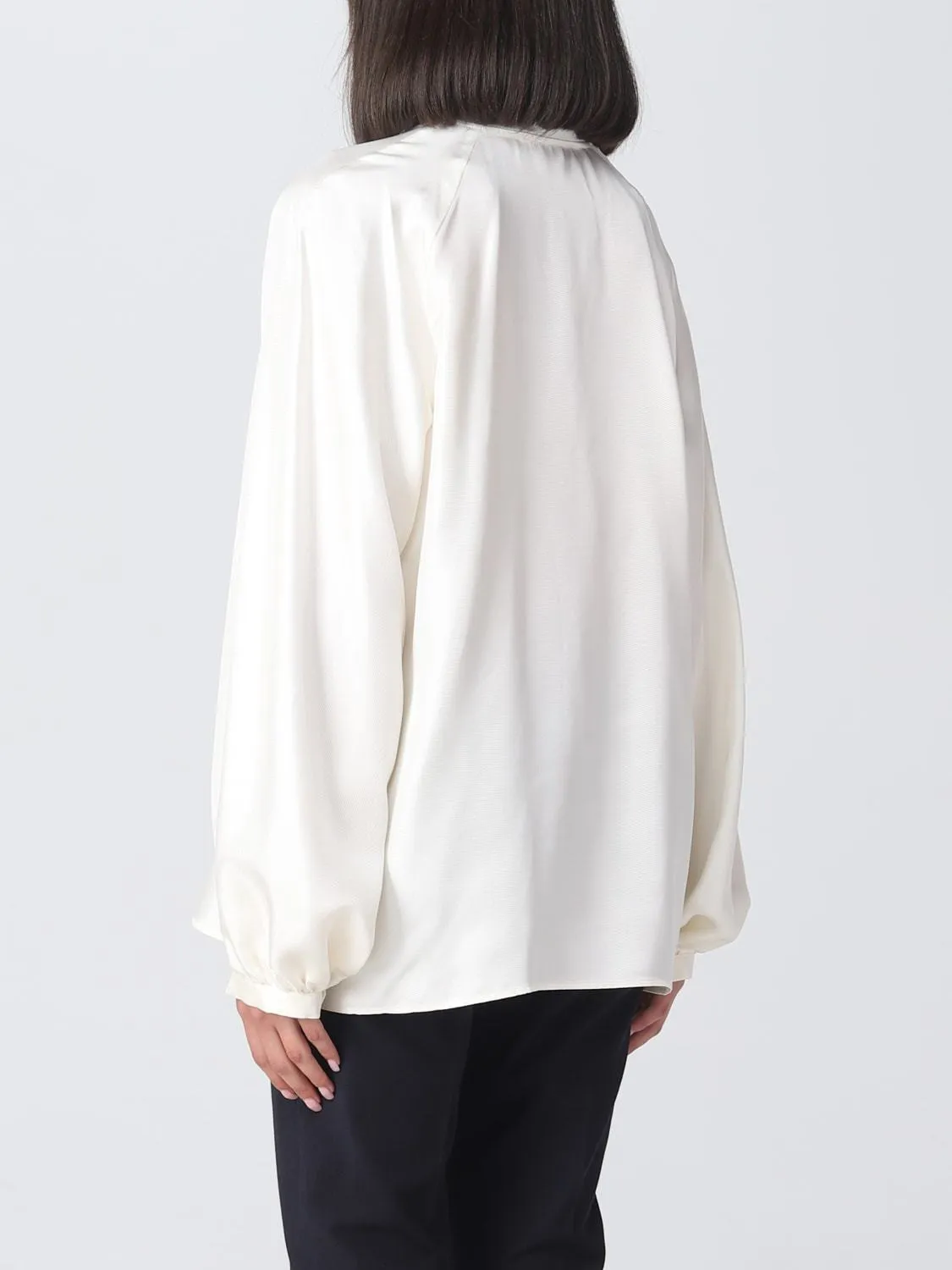 MaxMara  |Silk Long Sleeves Plain Formal Style  Shirts & Blouses