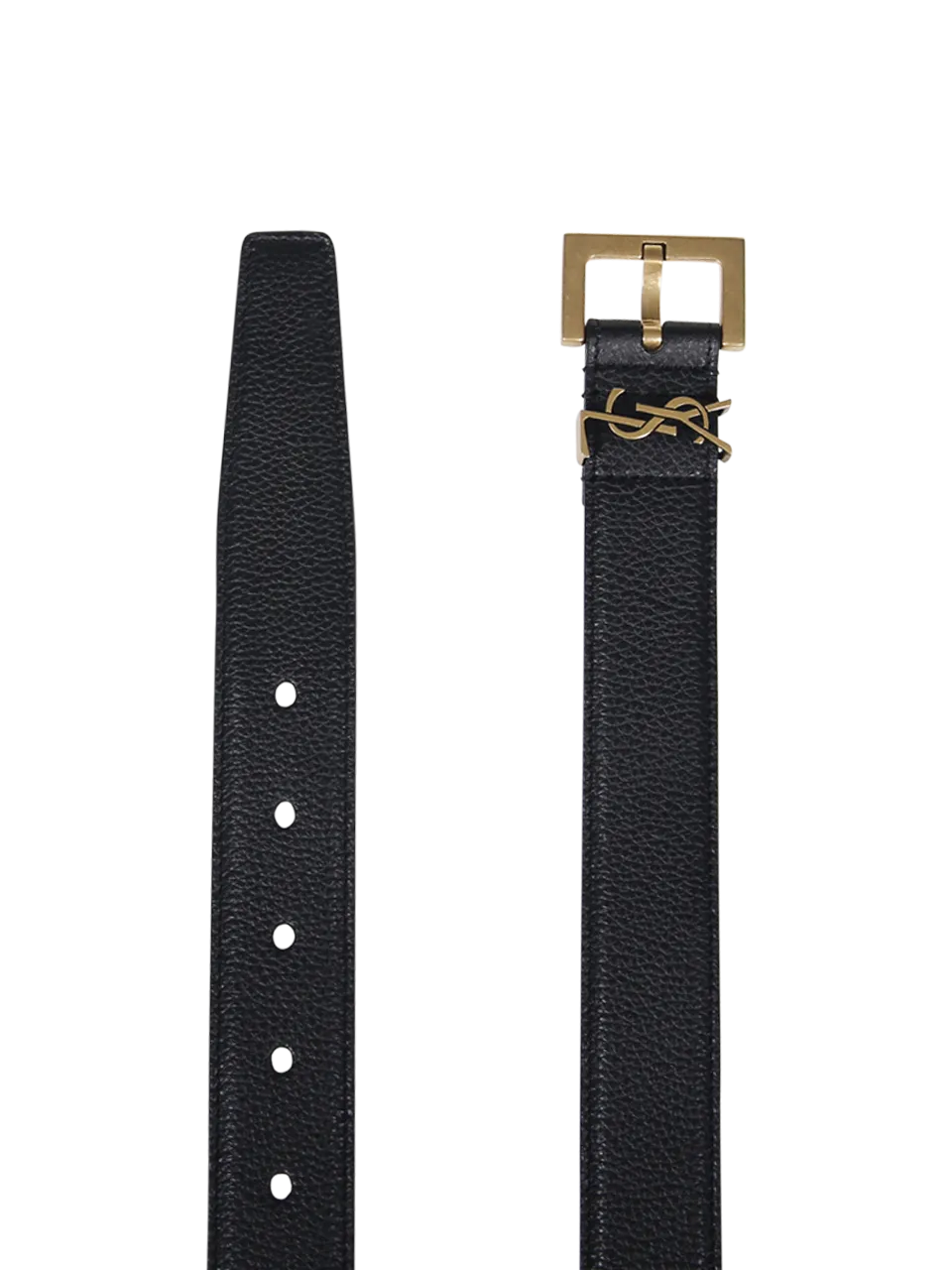 MEN SAINT LAURENT BLACK CALF SKIN BELT