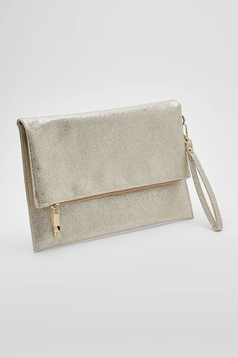 Metallic Folded Basic Clutch