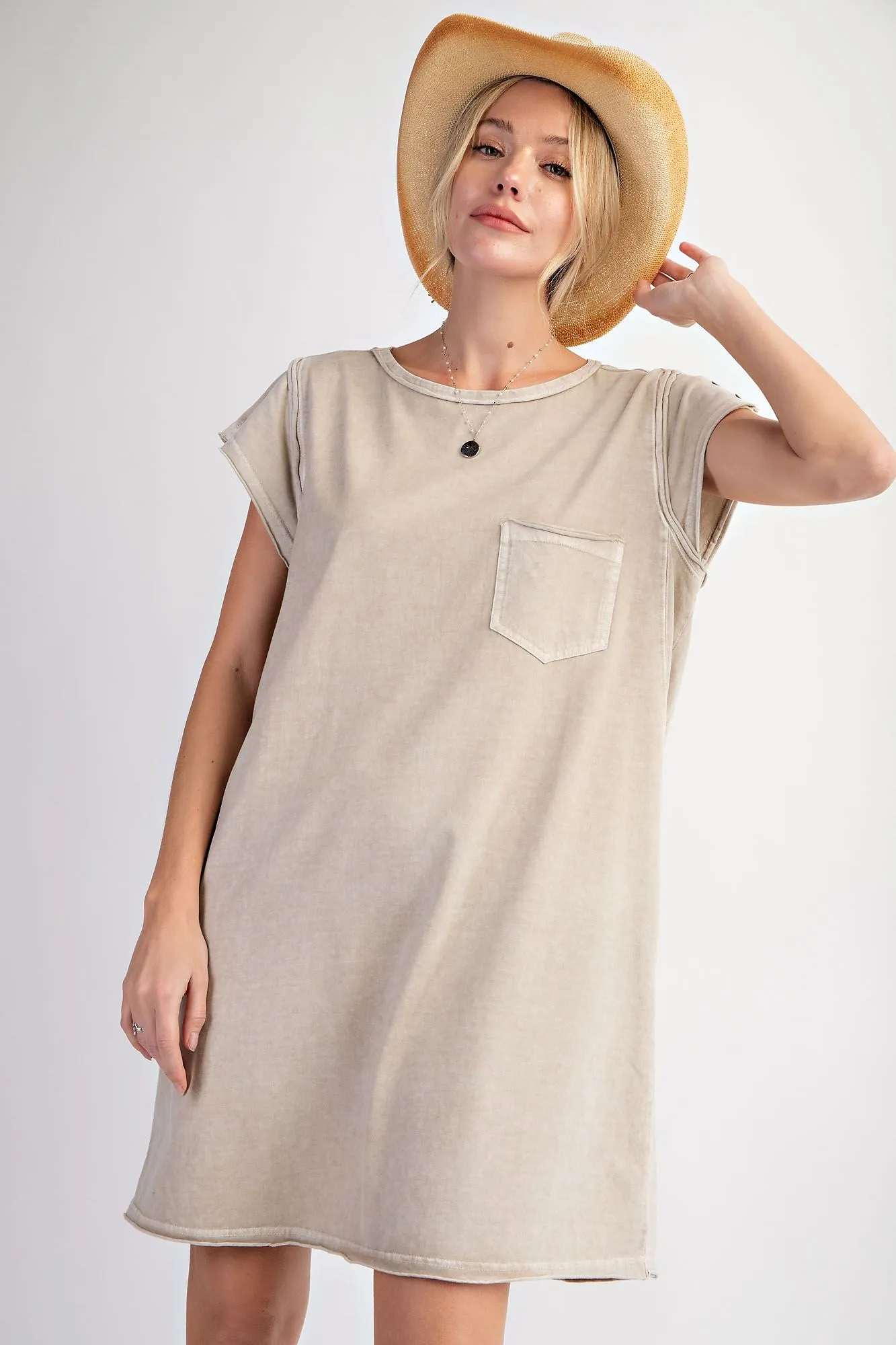 Mineral Washed Knit Dress